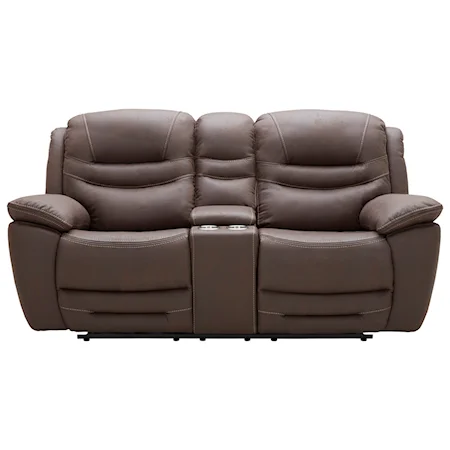 Casual Power Reclining Loveseat with Cupholder Storage Console and USB Charging Ports